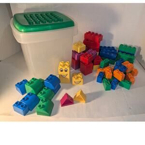 74 Vintage LEGO QUATRO BLOCKS Toddler Large Building Block Set 5357 Rare